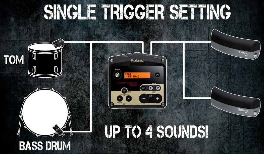 Roland TM-2 HYBRID Modulo Sons + Trigger para Bateria Ac&uacute;stica